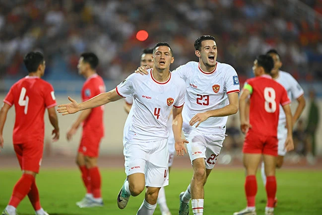 Đội tuyển Việt Nam thua sấp mặt Indonesia 0-3 ở lượt về bảng F, vòng loại World Cup 2026 trên sân Mỹ Đình. Ảnh: CTP