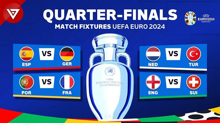 4 cặp đấu thuộc tứ kết EURO 2024