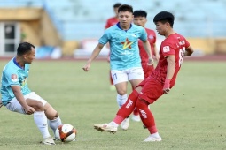 Trực tiếp bóng đá Hà Tĩnh - PVF CAND: Thẻ đỏ phút 90+10 (Play off V-League) (Hết giờ)