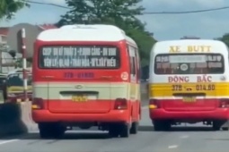Tạm giữ hai tài xế lái buýt rượt đuổi, chèn ép nhau trên quốc lộ