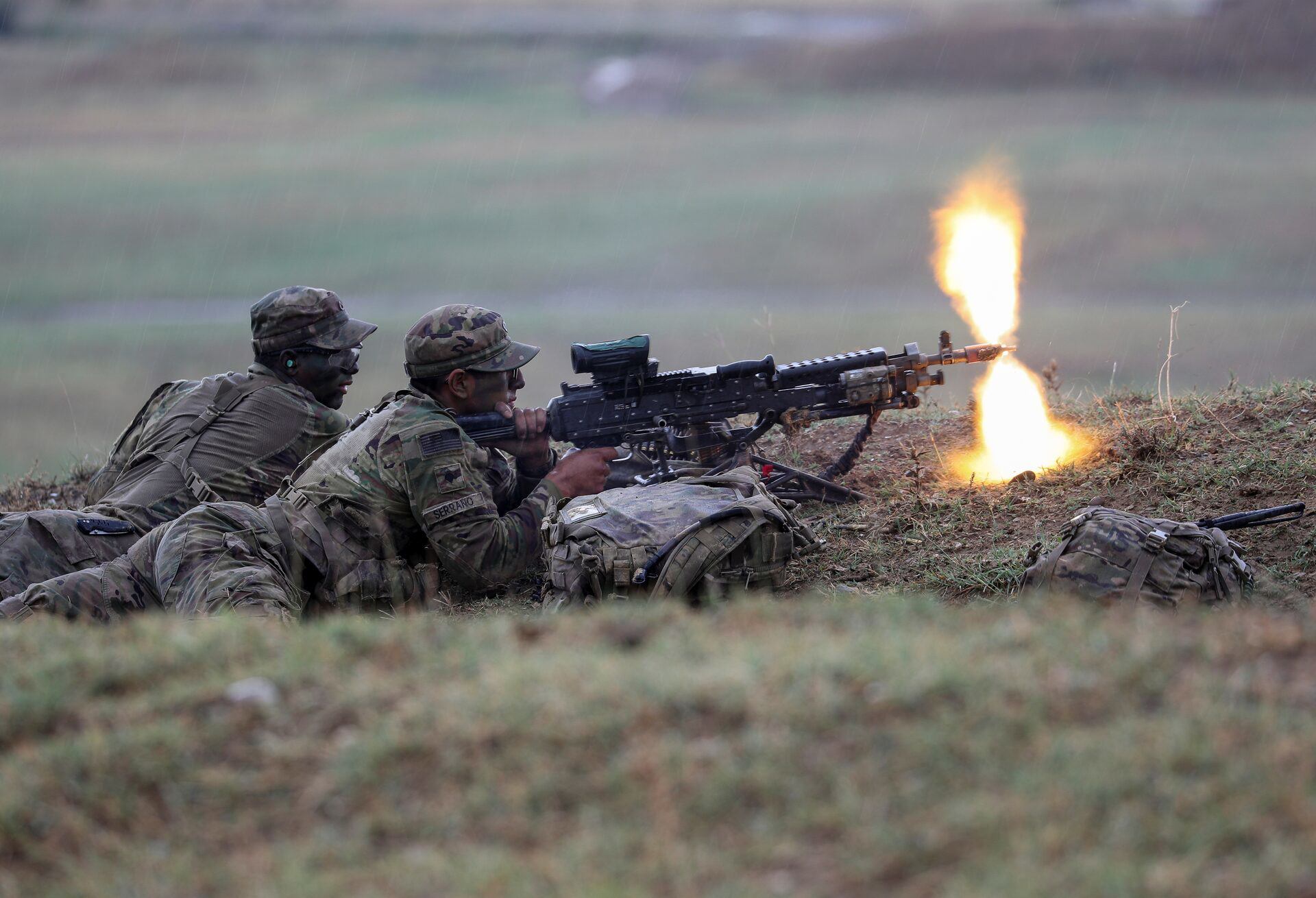 Lính dù Mỹ tập trận quân sự ở Gruzia vào tháng 7/2021.