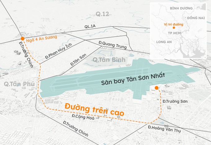 TP.HCM lên kế hoạch xây tuyến đường trên cao nhằm giải quyết tình trạng ùn tắc tại cửa ngõ phía Tây Bắc