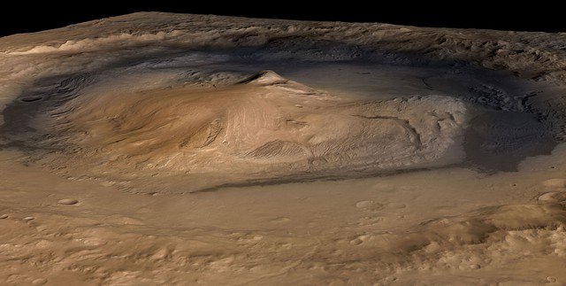 Khu vực Gale Crater trên Sao Hỏa - Ảnh: NASA