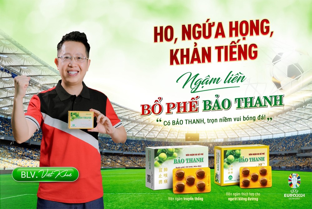 Kẹo bổ phế Bảo Thanh kịp thời tiếp sức các cổ động viên Euro