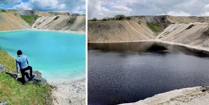 “Blue Lagoon” nổi tiếng với màu nước
xanh tuyệt đẹp nhưng rất độc hại. Hồ nước này đã được nhuộm thành
màu đen vào năm 2020 vì một số người không nghe lời cảnh bảo hồ
nước cực độc, không thể bơi lội bên trong.