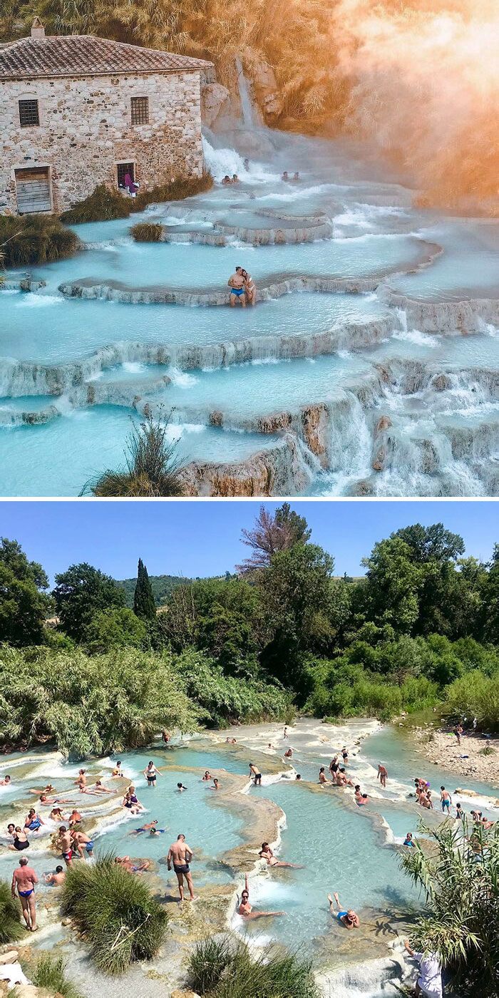 Những nơi đẹp và nổi tiếng như Terme
Di Saturnia lúc nào cũng có nhiều du khách.