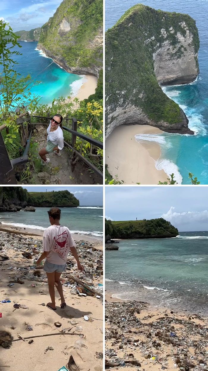 Còn đâu bãi cát mịn, làn nước trong
xanh, Nusa Penida, Bali, Indonesia nữa, khắp nơi bây giờ ngập trong
rác.