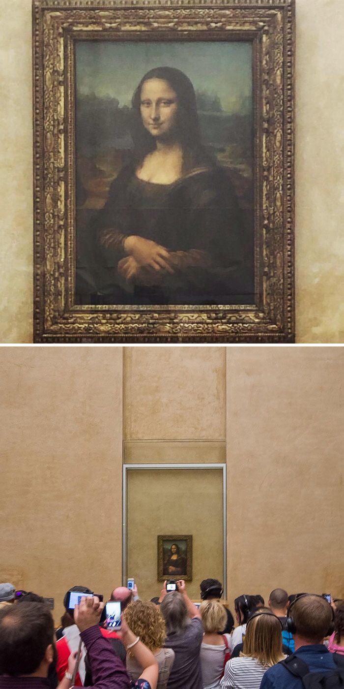 Hãy chuẩn bị tâm lý khi tới chiêm
ngưỡng bức hoạ nổi tiếng Mona Lisa.