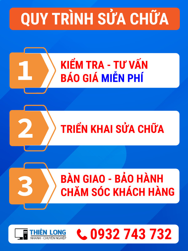 Quy trình làm việc - Dịch vụ mua bán, sửa chữa máy tính, laptop tại nhà của Vi tính Thiên Long được nhiều khách hàng tin tưởng sử dụng
