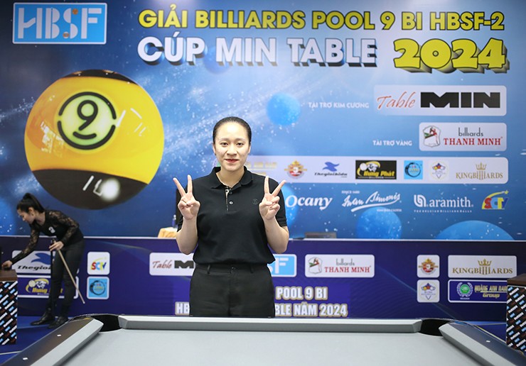 Yến Vy trở thành nhà vô địch giải pool 9 bi nữ Tour 2 HBSF 2024