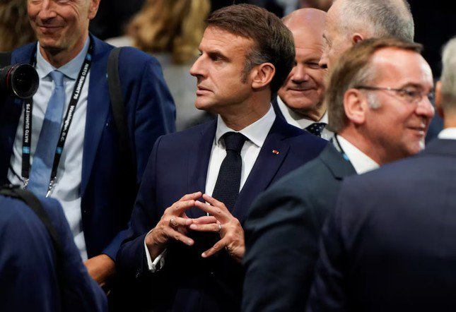 Tổng thống Pháp Emmanuel Macron dự thượng đỉnh NATO tại Washington, ngày 11/7. (Ảnh: Reuters)