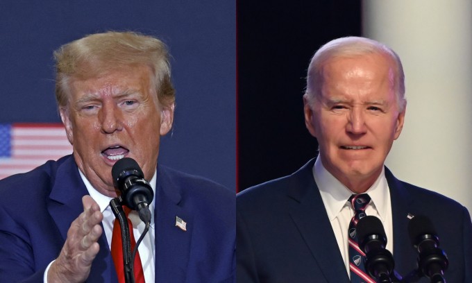 Tổng thống Mỹ Joe Biden (phải) và cựu tổng thống Donald Trump. Ảnh: AFP/Reuters