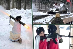 Thế giới - Trung Quốc: Người trẻ mặc đồ "công chúa", lái xe tăng, bắn súng AK Nga