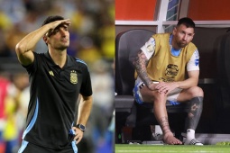 HLV Scaloni hé lộ chấn thương của Messi,  " El Pulga "  không ăn mừng vô địch Copa America