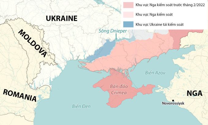 Vị trí Crimea. Đồ họa: RYV