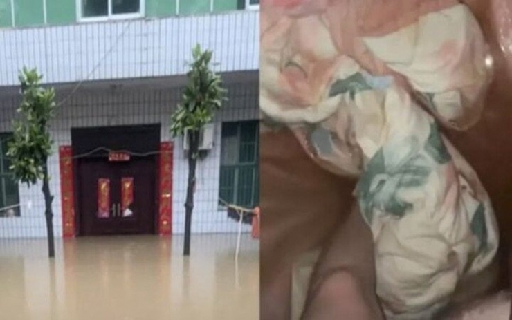 Ngủ mơ thấy bồng bềnh như đang bay, cô gái tỉnh giấc phát hiện nước lũ ngập căn nhà.