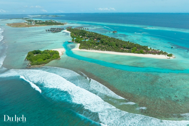 Toàn cảnh đảo Kanifinolhu, Maldives.