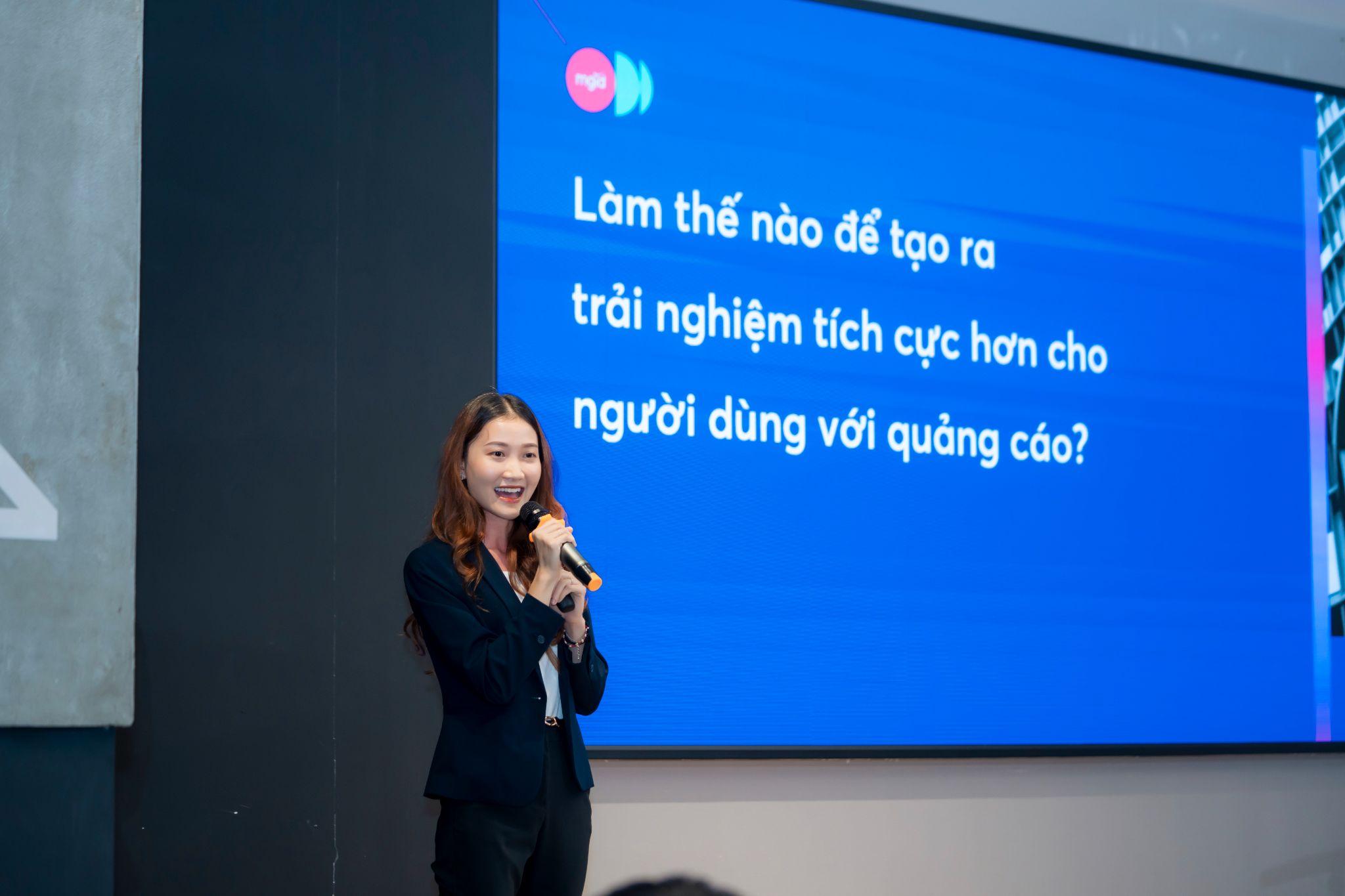 Bà Hạnh Trần - Giám Đốc Kinh Doanh MGID Việt Nam chia sẻ về làm thế nào để tạo ra trải nghiệm tích cực hơn cho người dùng với quảng cáo