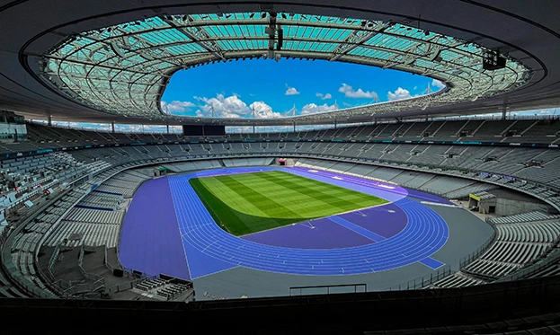 Sân Stade de France diễn ra nhiều môn trong đó có điền kinh và lễ bế mạc. Ảnh: AFP