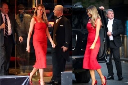 Thời trang - Melania Trump diện váy 4.000 USD ủng hộ chiến dịch tranh cử của chồng