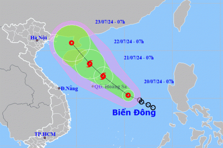 Áp thấp nhiệt đới trên Biển Đông mạnh lên thành bão, dự báo đường đi phức tạp