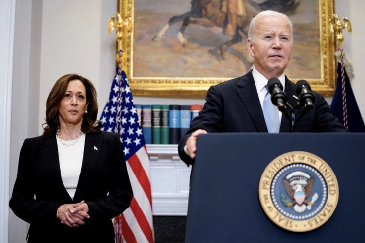 Tổng thống Mỹ Joe Biden và Phó tổng thống Kamala Harris. Ảnh: Reuters.