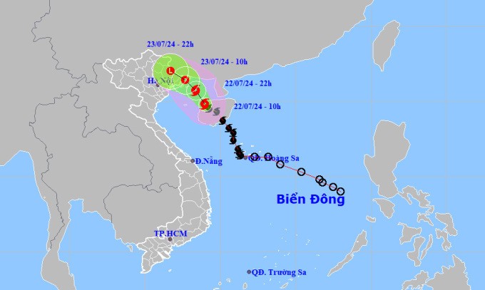 Bão Prapiroon khiến 9 tỉnh thành mưa to, Hà Nội tắc đường