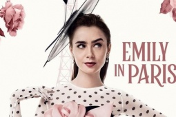 Thời trang - Lily Collins mặc đầm Đỗ Mạnh Cường trên poster phim 'Emily in Paris'