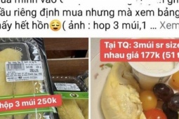 Thị trường - Tiêu dùng - &quot;Hết hồn&quot; với giá 1 múi sầu riêng hơn 200.000 đồng ở siêu thị