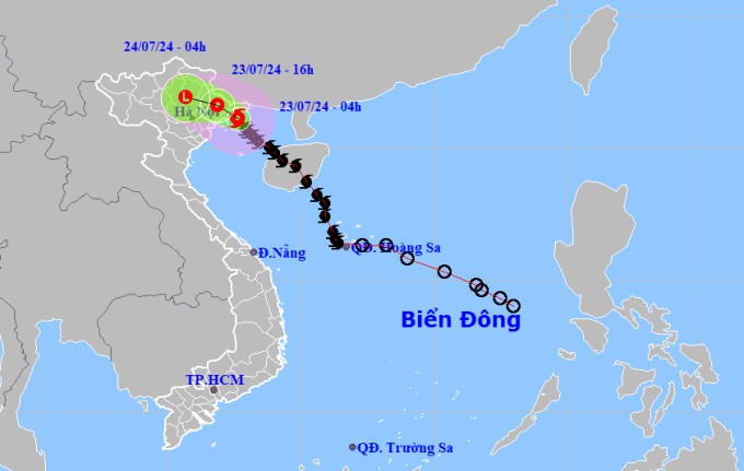 Bão Prapiroon suy yếu thành áp thấp nhiệt đới, gây mưa lớn tại miền Bắc