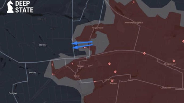 Tình hình ở&nbsp;Prohres&nbsp;và hướng rút lui của các lực lượng Ukraine sau khi bị Nga bao vây.&nbsp;Ảnh: Deep State.