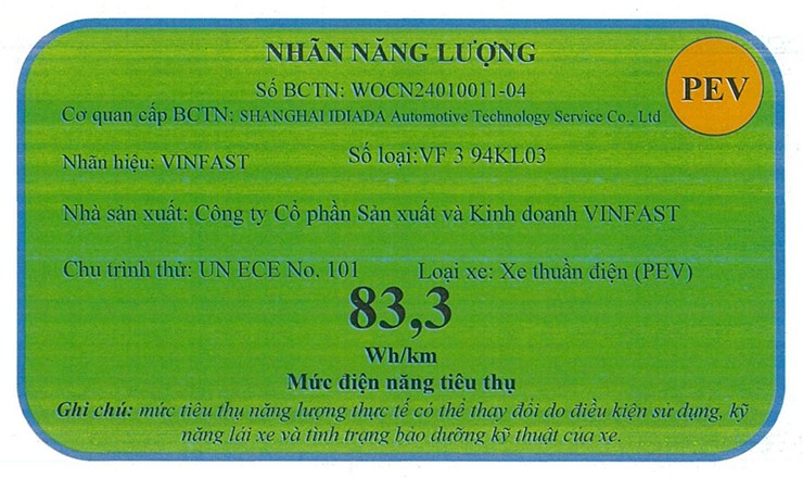 VinFast VF 3 là mẫu xe tiết kiệm điện nhất tại Việt Nam - 1