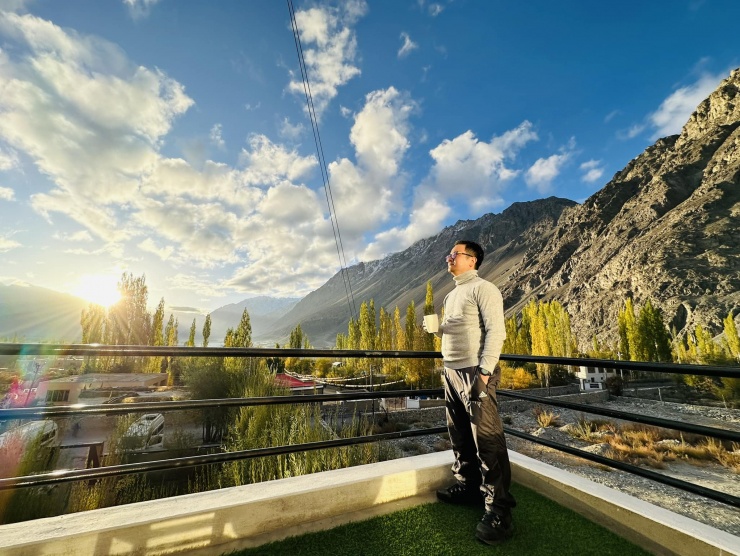 Bình minh tại thung lũng Nubra