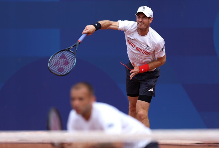 Murray tập luyện chuẩn bị cho Olympic Paris (Ảnh: Getty Images)