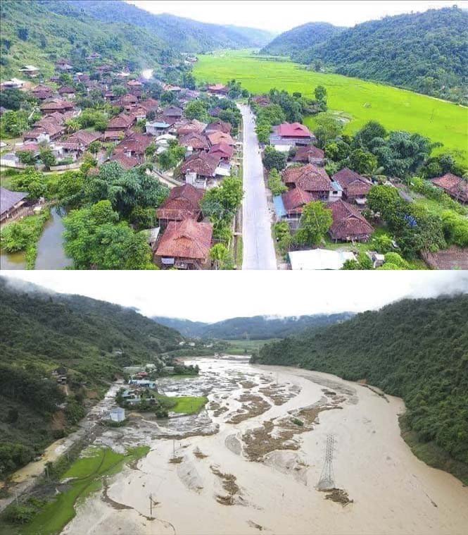 Xác minh tin giả: Thông tin lũ cuốn trôi cả bản ở Mường Pồn là bịa đặt