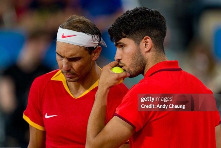 Nadal và Alcaraz cho thấy sự ăn ý dù mới có lần đầu kết hợp ở nôi dung đôi nam