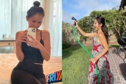 Đời sống Showbiz - "Em gái Tăng Thanh Hà" sang Mỹ sống, khoe không gian xanh mát