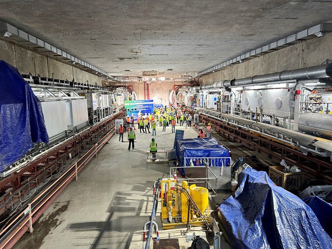 Hà Nội khởi công khoan hầm ngầm tuyến Metro Nhổn - ga Hà Nội