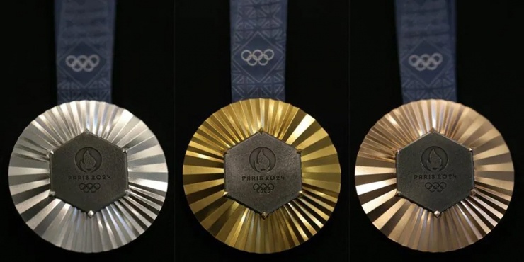 Những tấm huy chương của Olympic Paris 2024. Ảnh: GT