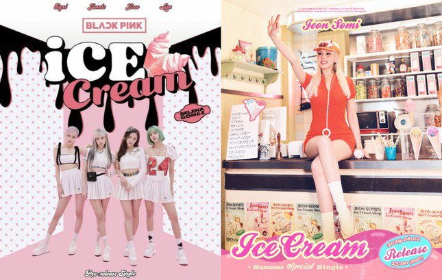 Concept, phông chữ Ice Cream của Somi được cho tương đồng với BlackPink.