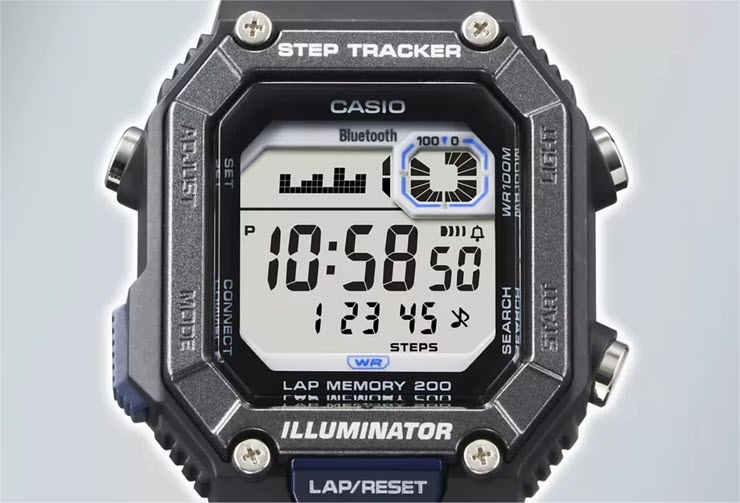 Đồng hồ điện tử có khả năng đếm bước chân mới của Casio.