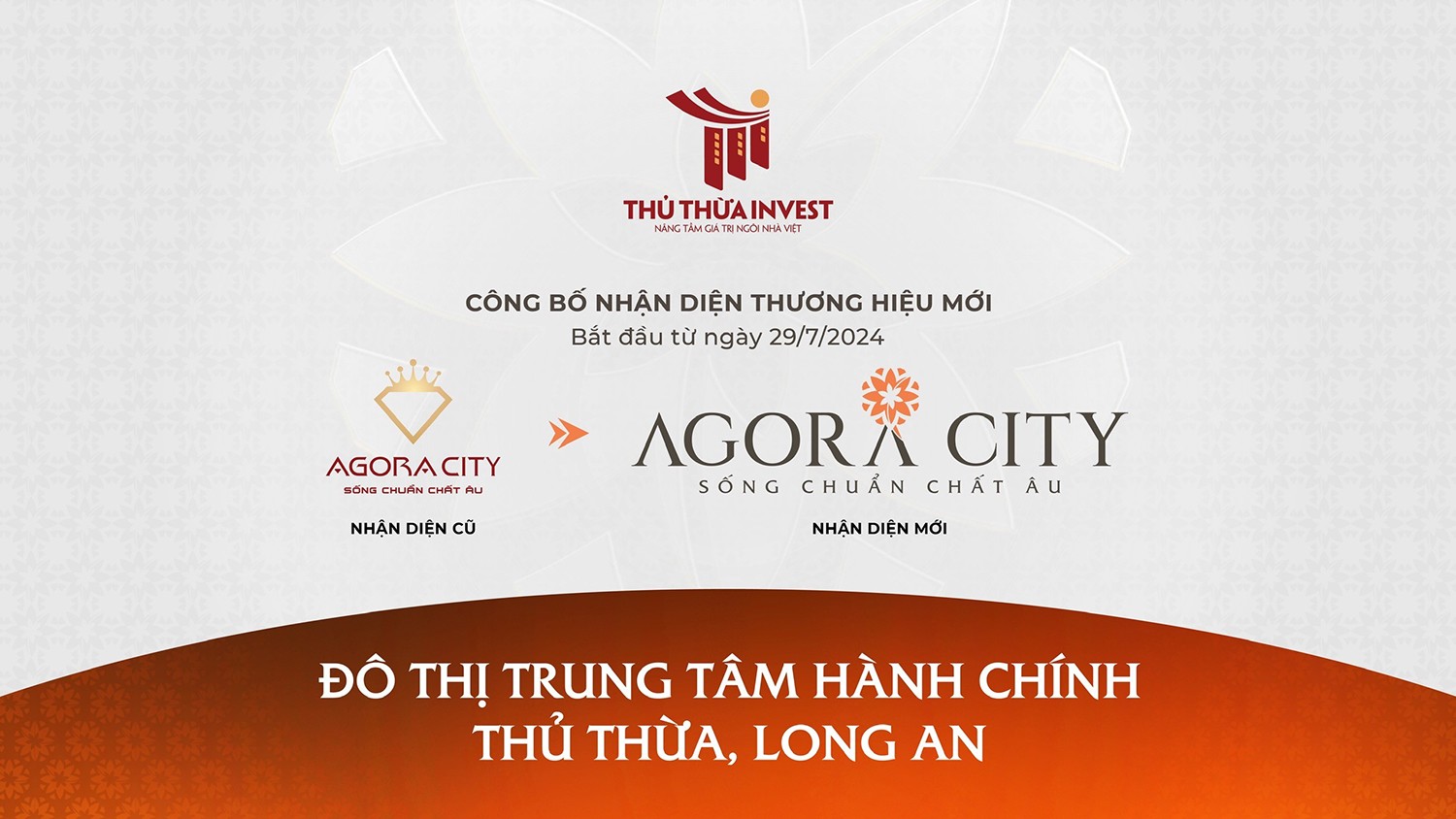 Thủ Thừa Invest: Công bố thay đổi nhận diện dự án Agora City - 1