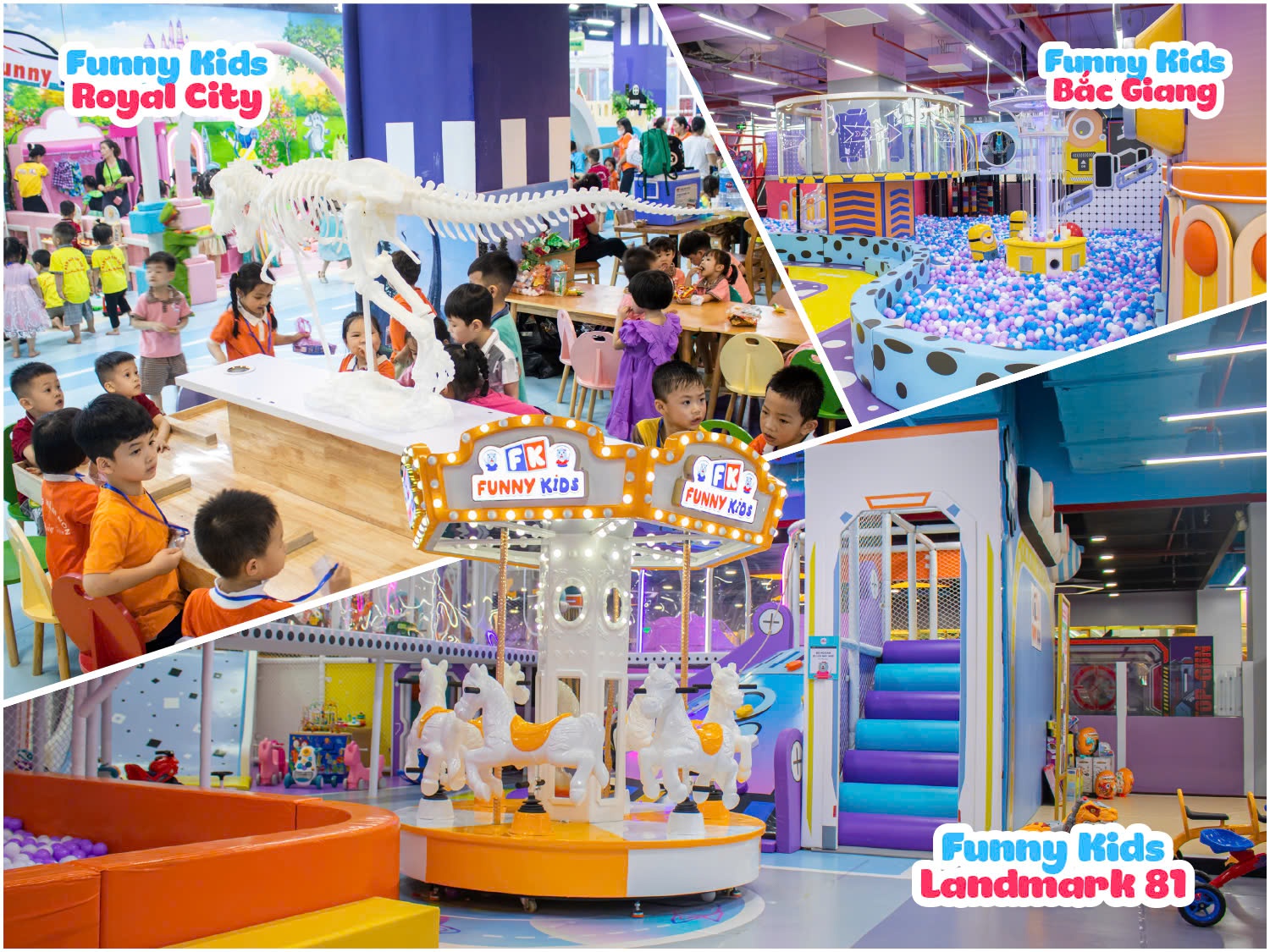 Trung tâm giáo trí trẻ em Funny Kids với gần 40 trung tâm trên toàn quốc