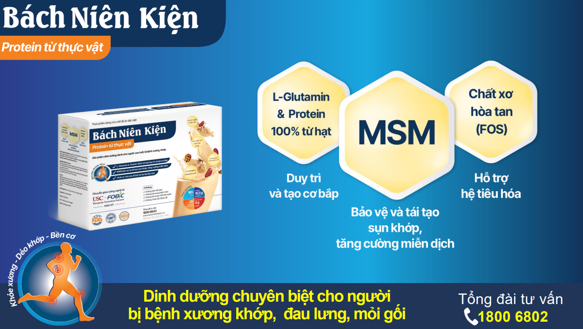 Protein từ thực vật Bách Niên Kiện - dinh dưỡng chuyên biệt cho người đau nhức xương khớp - 3