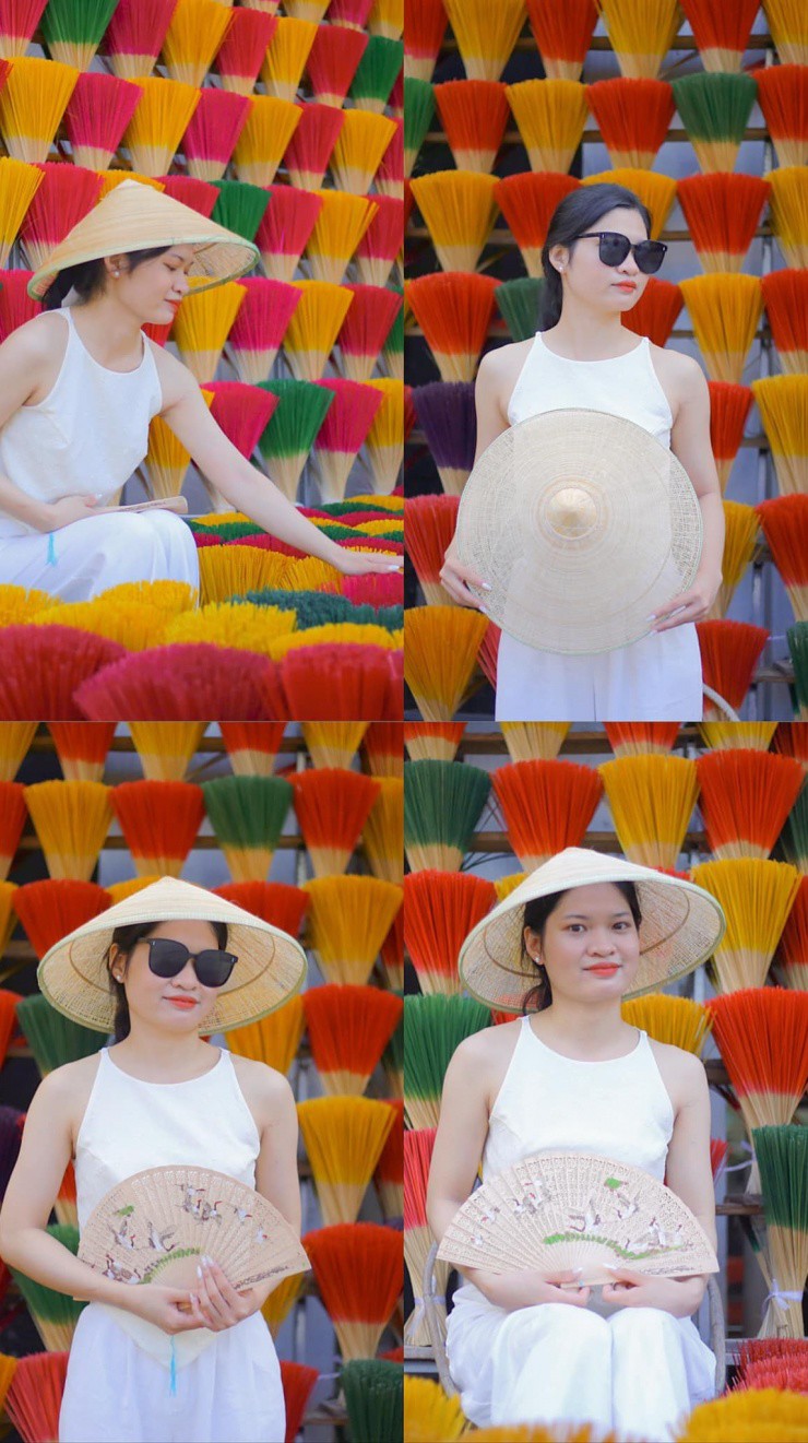 Nhung đến làng hương Thủy Xuân.