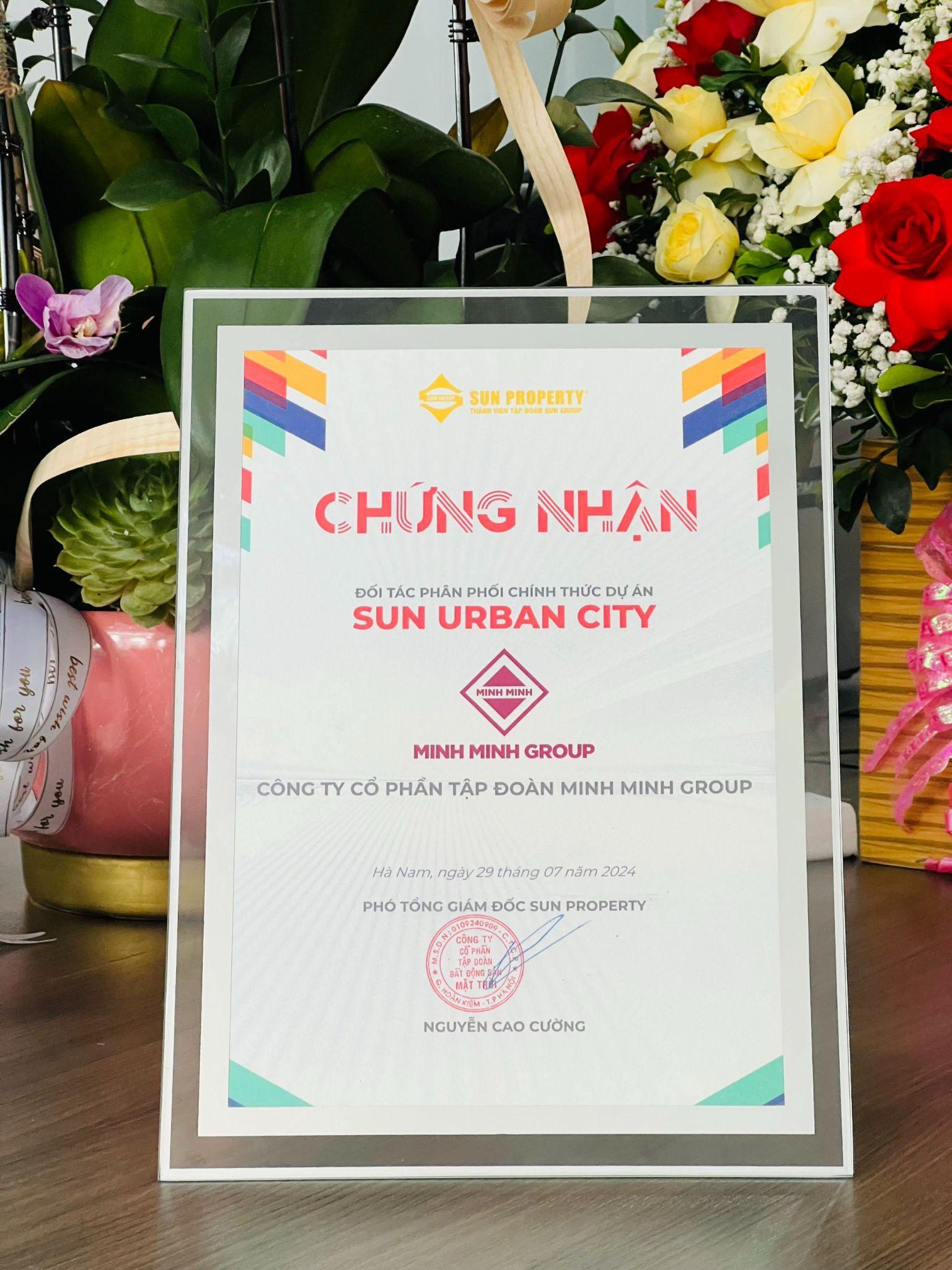 Minh Minh Group chính thức trở thành đại lý phân phối dự án Sun Urban City