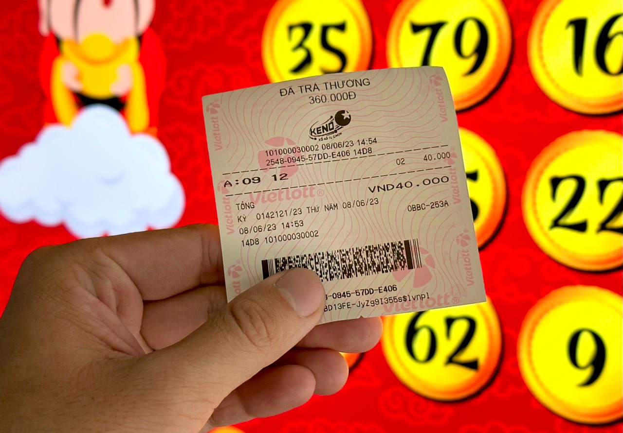 Chỉ cần quét mã sẽ biết vé số Keno trúng hay không, nếu trúng sẽ được trả thưởng liền tay tại điểm bán hàng.