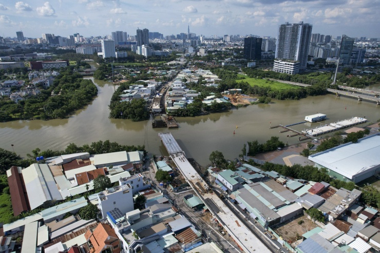 Cầu Rạch Đỉa sắp hoàn thành, thông xe cuối năm 2024