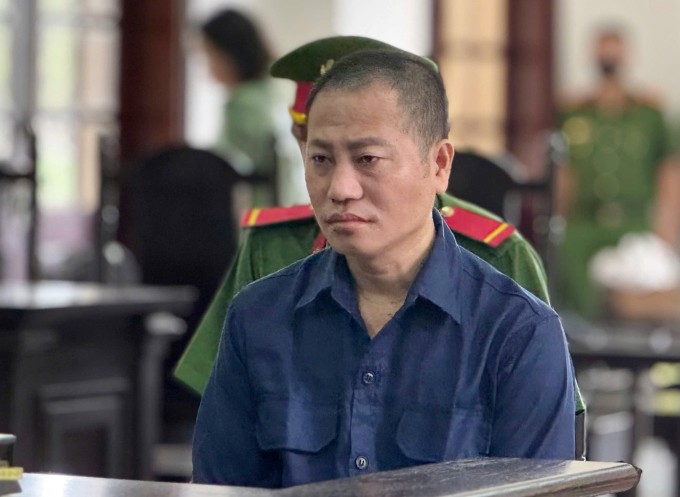 Bị cáo Nguyễn Minh Phúc tại tòa sáng nay. Ảnh: Trọng Nghĩa