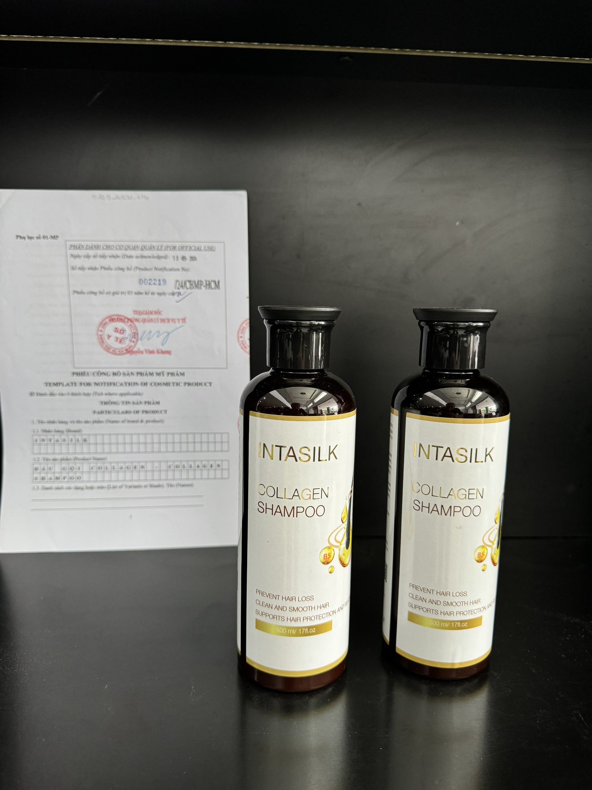 Sản phẩm Dầu gội Collagen với số công bố 002219, (Do Sở Y tế TP. Hồ Chí Minh)